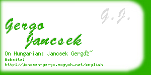 gergo jancsek business card